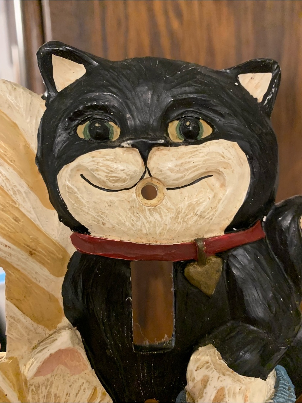 Vintage Tabby and Tuxedo Cat Double Light Switch Cover by Figi - Picture 3 of 5
